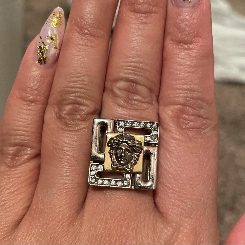 Square Medusa head ring